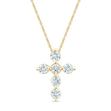 Lab Created Diamond Cross Pendant. 1.00C.T.T.W.