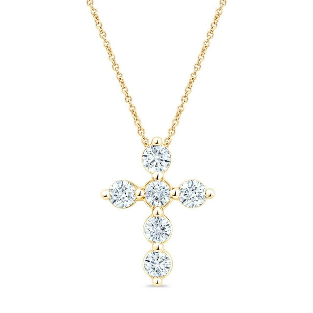 Lab Created Diamond Cross Pendant. 1.00C.T.T.W.