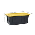 thumbnail image 6 of Member's Mark 40 Gallon Heavy-Duty Black and Yellow Storage Tote,  22.0" D x  38.2" W x 16.4" H, 1 pack or 2 pack, 6 of 7