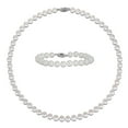 thumbnail image 6 of Freshwater Cultured Pearl Necklace and Bracelet Set in Sterling Silver, 6 of 7