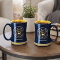 thumbnail image 4 of Logo Brands Milwaukee Brewers 14oz Relief Mug Set, 4 of 4