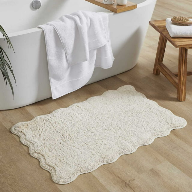 Draper James Scalloped Cotton Bath Rug, 24" x 36"
