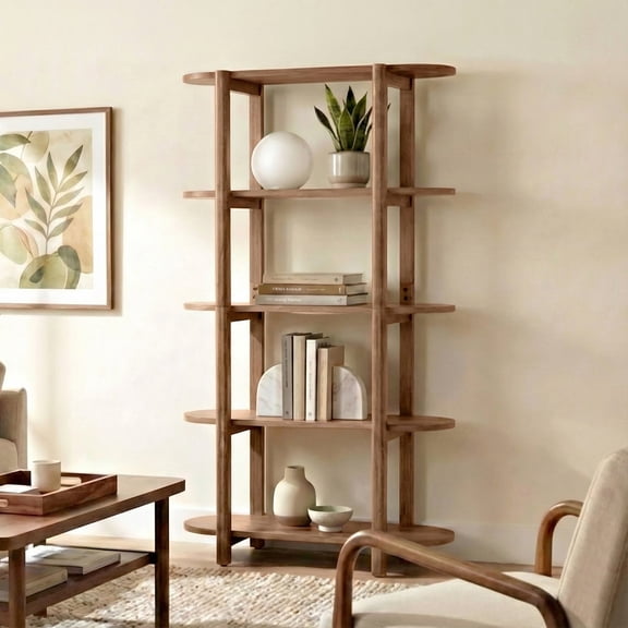 Bower Home Modern 60" Wood Bookcase