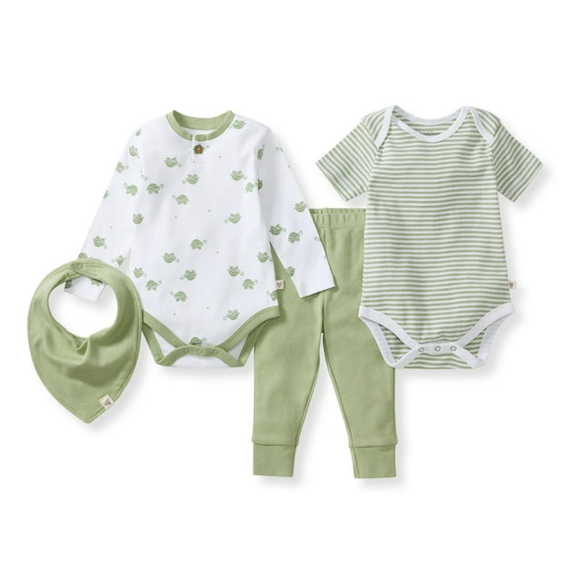 Burt's Bees Baby Organic Cotton 4-Piece Outfit Set