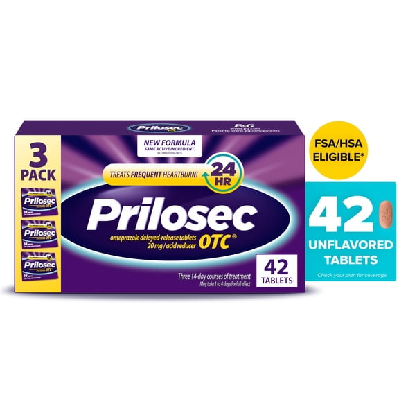 Prilosec OTC Heartburn & Acid Reducer Tablets, 20 mg, 42 ct.