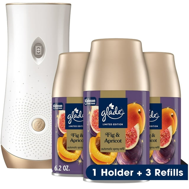Glade Automatic Spray Air Freshener, Fig & Apricot, 1 Device + 3 refills