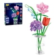 thumbnail image 1 of Brickcraft Bricktanicals Blush & Blooms Flower Bouquet Building Kit, 1 of 6