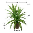 thumbnail image 5 of Faux 5' Deluxe Dracaena Floor Plant in Brown Tuscany Pottery Pot, 5 of 5