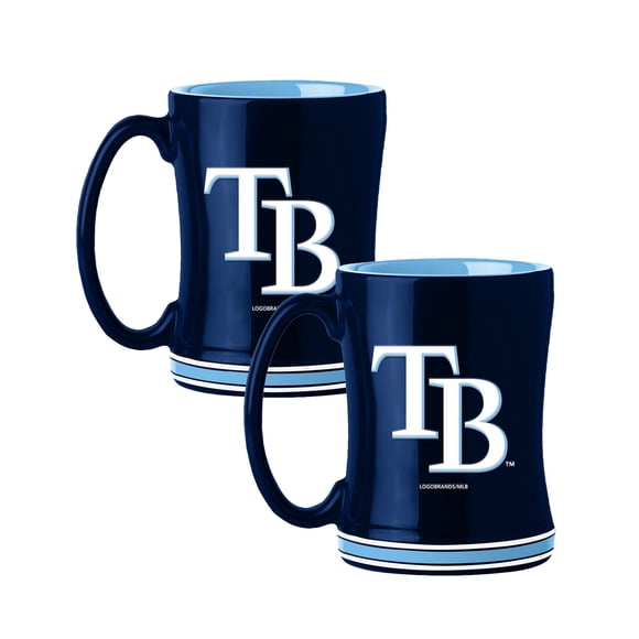 Logo Brands Tampa Bay Rays 14oz Relief Mug Set