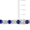 thumbnail image 3 of Round Cut Lab Created Gemstone Tennis Bracelet in Sterling Silver, 3 of 5