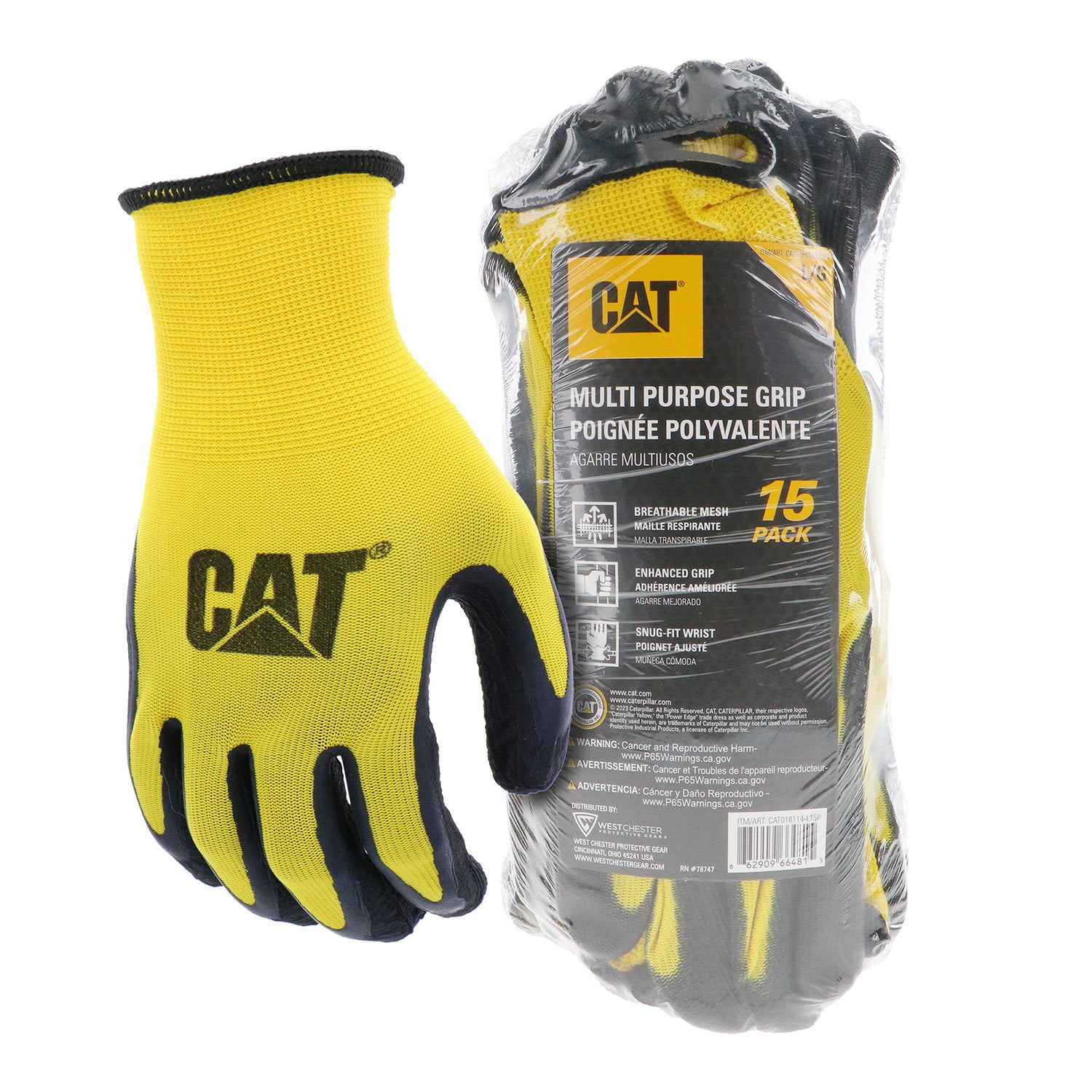CAT Polyurethane Durable Work Glove, 15-Pack - Samsclub.com