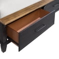 thumbnail image 3 of Society Den Johnshaven King Storage 3PC Bedroom Set in Espresso & Brown, 3 of 11