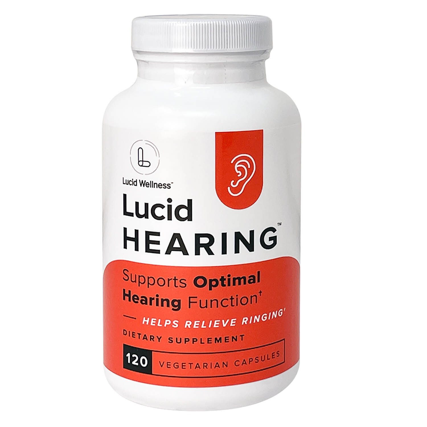 Lucid Hearing Tinnitus Relief Capsules Supplement for Ringing Ear, 120 ...