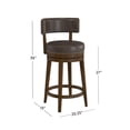 thumbnail image 4 of HH2 Home Lawton Wood Counter Height or Bar Height Swivel Stool, 4 of 13