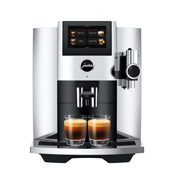 JURA S8 Chrome Automatic Coffee Center with 27 Brewing Options