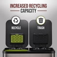 thumbnail image 2 of Simpli-Magic 16 Gallon (30L x 30L) Dual Compartment Step Trash Can, Multiple Colors – Kitchen Garbage Can with Slow-Close Lids – Waste & Recycling Bins, Odor Control, Hands-Free, Easy to Clean, 2 of 5