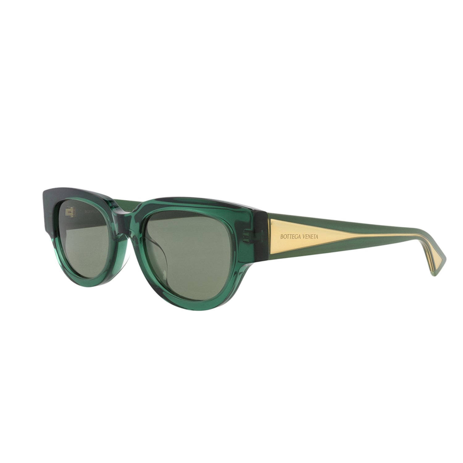 Bottega Veneta BV1278SA Round Recycled Acetate Sunglasses