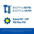 thumbnail image 6 of Goodyear 6 Gallon 150 PSI Oil Free Electric Pancake Air Compressor, 6 of 9