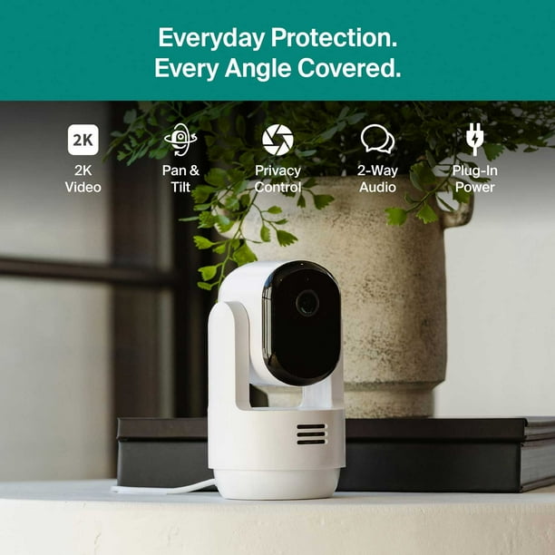 Arlo Essential Pan Tilt Indoor Security Camera 2K, 2-Pack