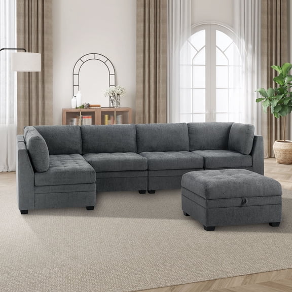 Nixon Fabric 6-Piece Modular Sectional Set