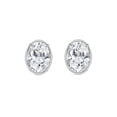 thumbnail image 1 of Lab Created Fancy Cut Diamond Stud Earrings in 14K Gold, 1 of 6