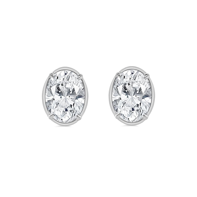 Lab Created Fancy Cut Diamond Stud Earrings in 14K Gold