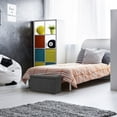 thumbnail image 9 of Seville Classics Foldable Storage Bench Ottoman, Modern Gray,  30" W x 15.7" D x 15.7" H, 9 of 11