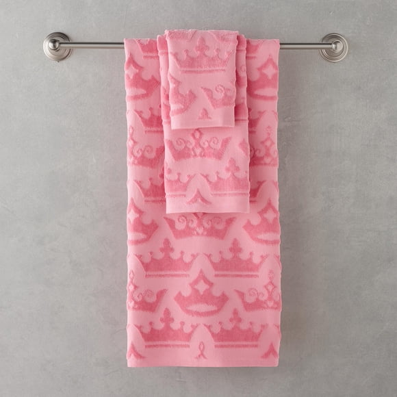 Licensed 3-Piece Sculpted Debossed Bath Towel Set