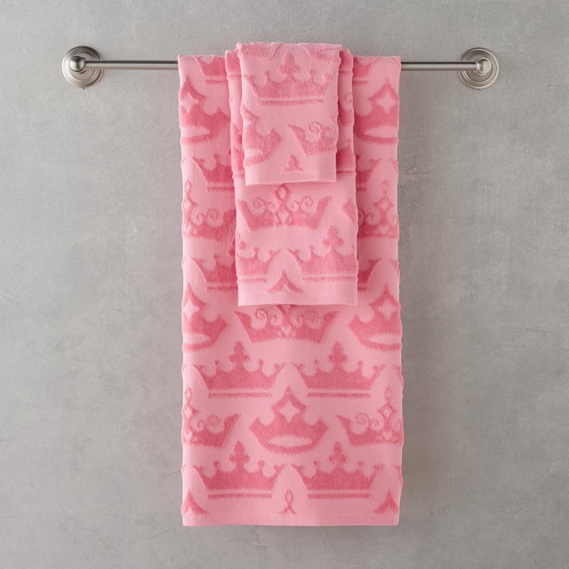 Licensed 3-Piece Sculpted Debossed Bath Towel Set