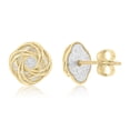 thumbnail image 3 of Diamond Cut Knot Stud Earrings in 14K Gold, 3 of 8