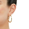 thumbnail image 4 of High Polish Round Tube Hoop Earrings in 14K Gold, 4 of 5