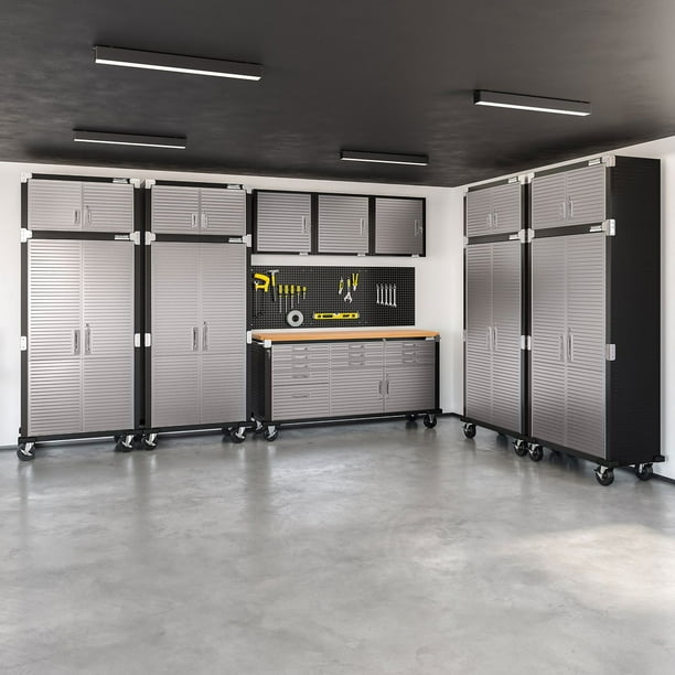 Seville Classics UltraHD 12-Piece Steel Garage Cabinet Storage Set