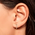 thumbnail image 5 of 0.30 CT. T.W. Round Cut Diamond Hoop Earrings in 14K Gold, 5 of 6