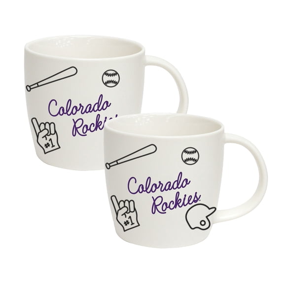 Logo Brands Colorado Rockies 18oz Playmaker Mug Bundle