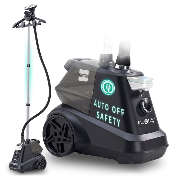 True & Tidy Industrial Grade Garment Steamer with Smart Auto-off Safety and 3 Steam Selections