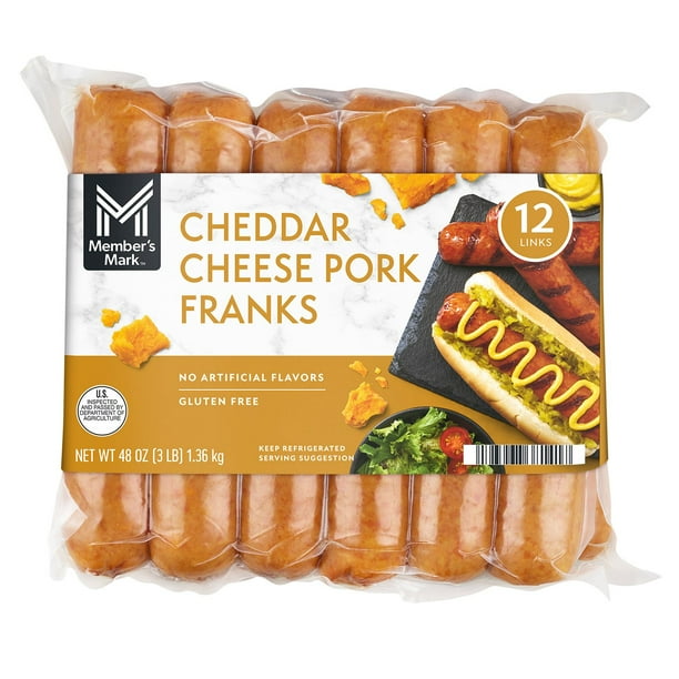 Member's Mark Cheddar Cheese Pork Franks, 12