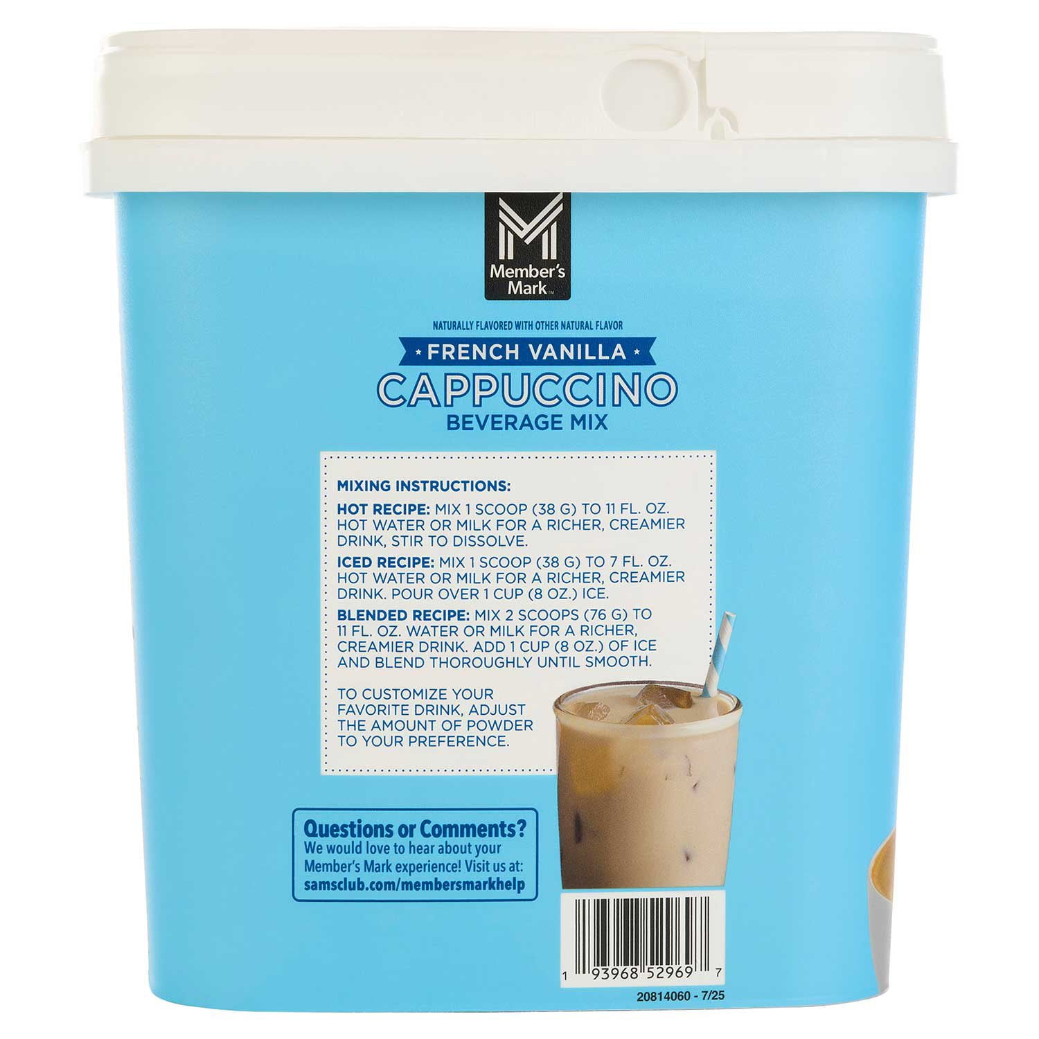 Member's Mark French Vanilla Cappuccino Beverage Mix, 48 oz