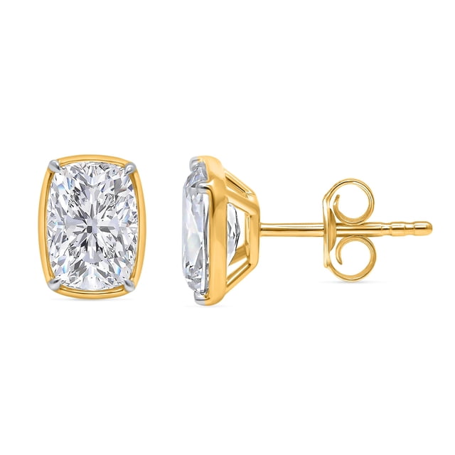 Lab Created Diamond Cushion Cut Diamond Stud Earrings