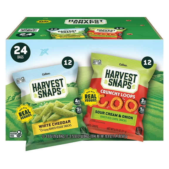 Harvest Snaps Variety Snack Pack, 24 pk.