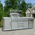 thumbnail image 1 of Thor Kitchen Stainless Steel 3-Piece Modular Outdoor Kitchen, 8-Burner Liquid Propane Grill, 1 of 11