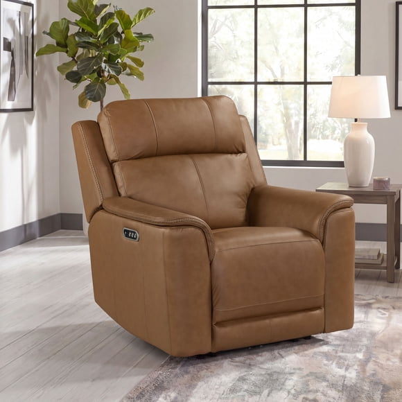 Society Den Walker Power Motion Recliner with Power Headrest and Lumbar