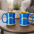 thumbnail image 4 of Logo Brands Los Angeles Chargers 14oz Relief Mug Set, 4 of 4