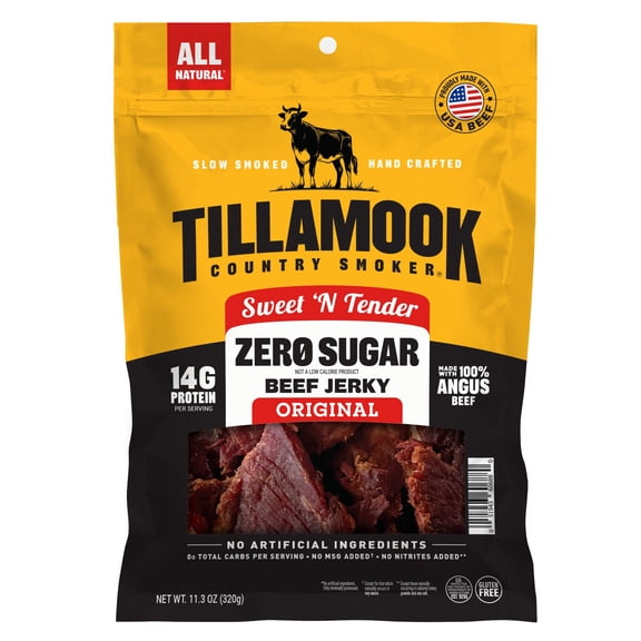 Tillamook Country Smoker Sweet ‘N Tender Zero Sugar Original Beef Jerky, 11.3 oz.