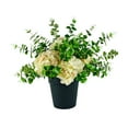 thumbnail image 1 of Artificial 28" Hydrangea and Eucalyptus Mix in Plastic Pot, 1 of 6