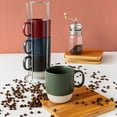 thumbnail image 1 of Over and Back 5-Piece Color-Glazed Stackable Mug Set with Rack, 1 of 5