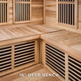 thumbnail image 8 of Backyard Discovery 4-Person Cedar Indoor Infrared Corner Sauna with Red Light Therapy and Chromotherapy, 8 of 14