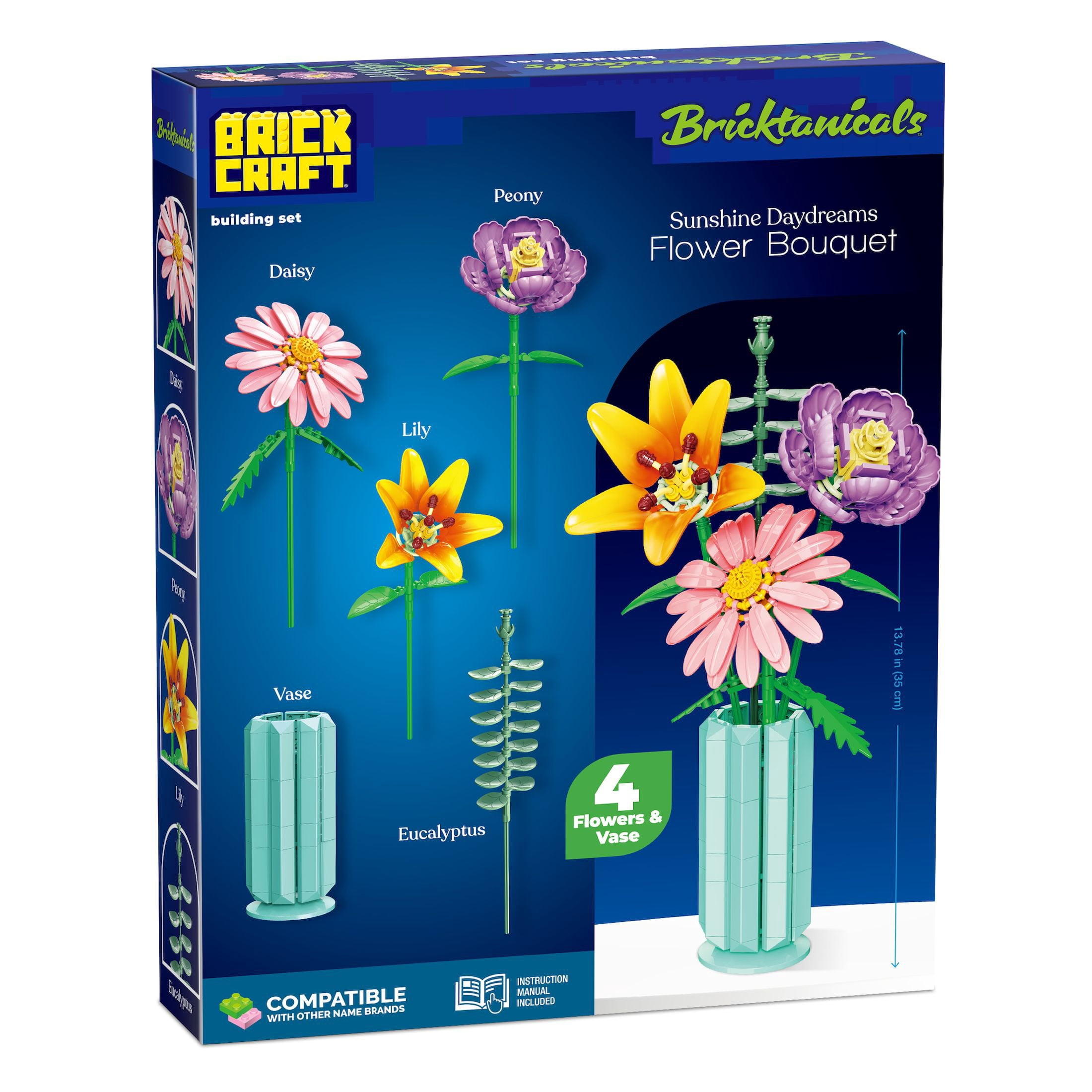 Brickcraft Bricktanicals Blush & Blooms Flower Bouquet Building