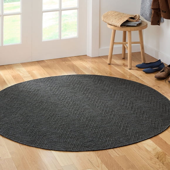 Town & Country Basics Pax Herringbone Textured Machine Washable Area Rug, Assorted Sizes and Colors