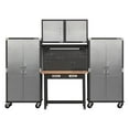 thumbnail image 1 of Seville Classics UltraHD 5-Piece Steel Garage Cabinet Storage Set With Pegboard Workbench, 10' Wide, 1 of 3