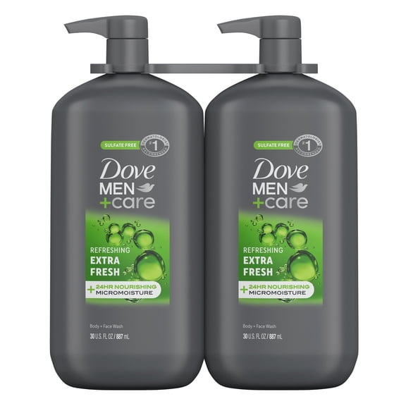 Dove Men+Care Extra Fresh Body Wash, 30 fl. oz., 2 pk.